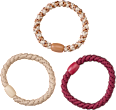 Haargummis geflochten, braun/rot/beige ebelin