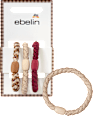 Haargummis geflochten, braun/rot/beige ebelin