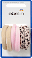 Haargummis beige, rosa, Leo-Muster ebelin