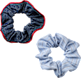Scrunchies Denim & Streifen, blau ebelin