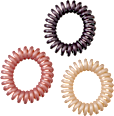 Spiralhaargummis, aubergine, rosa, beige ebelin