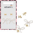 Ohrstecker Schleifen & Perlen, Gold-Optik ebelin