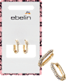 Creolen mit Strasssteinen, Gold-Optik ebelin