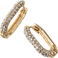 Creolen mit Strasssteinen, Gold-Optik ebelin