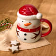 Kaffeebecher Schneemann mit Deckel (350 ml) Dekorieren & Einrichten
