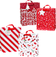 Geschenktasche Streifen, Sterne, Nussknacker & Häuser, midi hoch Profissimo