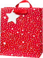 Geschenktasche Streifen, Sterne, Nussknacker & Häuser, midi hoch Profissimo