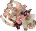 Haarklammer mit Blumen-Applikationen ebelin