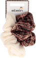 Scrunchie Ripp-Optik creme und Karo-Muster ebelin
