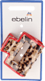 Haarklammer Leo-Optik mit rotem Rand ebelin