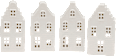 Keramikwindlicht Giebelhaus, weiß glänzend Dekorieren & Einrichten