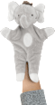 Handpuppe Elefant, grau fehn