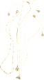 Halsketten Croissant & love, Gold-Optik ebelin