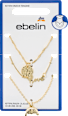 Halsketten Croissant & love, Gold-Optik ebelin