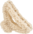 Haarklammer Teddystoff, beige ebelin