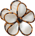 Haarklammer Blume, weiß-braun ebelin