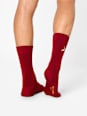 Socken XMAS mit weihnachtlicher Stickerei blau + rot, Gr. 39-42
 nur die
