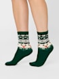 Socken XMAS mit Norweger-Muster rot + grün, onesize
 nur die