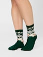 Socken XMAS mit Norweger-Muster rot + grün, onesize
 nur die