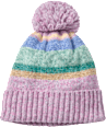 Strickmütze mit Bommel, rosa & grün, Gr. 52/53 PUSBLU