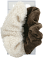 Scrunchie (skunci), barna és bézs ebelin