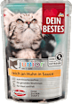Nassfutter Katze Kitten reich an Huhn in Sauce, Junior Multipack (18x100 g) Dein Bestes