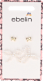 Ohrstecker Schleife gold und Perlen ebelin