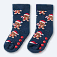 ABS Socken mit Lebkuchen-Muster, blau, Gr. 27/29 ALANA