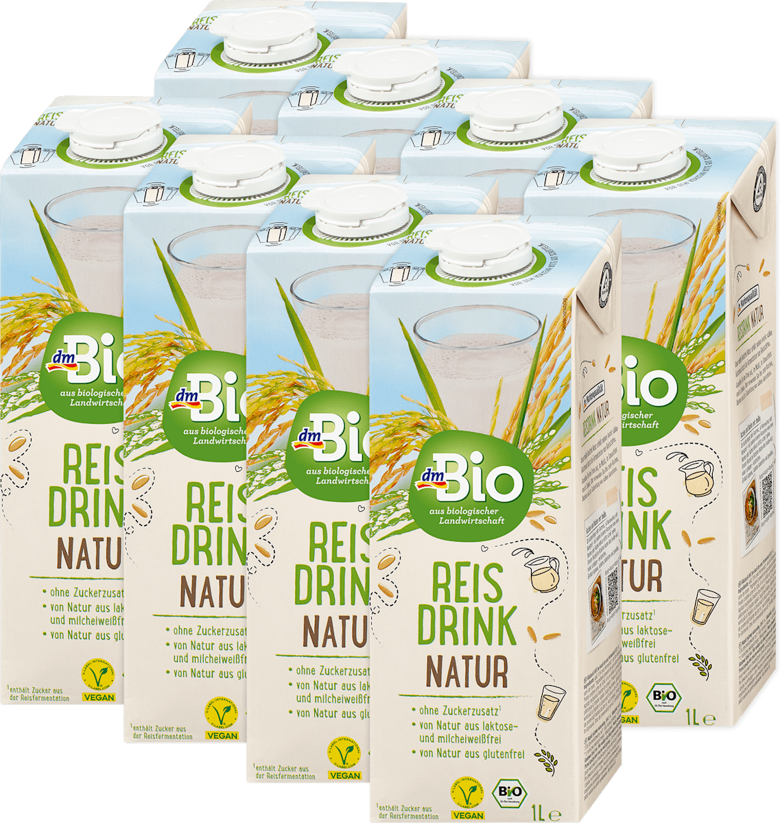 dmBio Napitak od riže – Natur, 8 x 1 l, 8 l | dm.hr