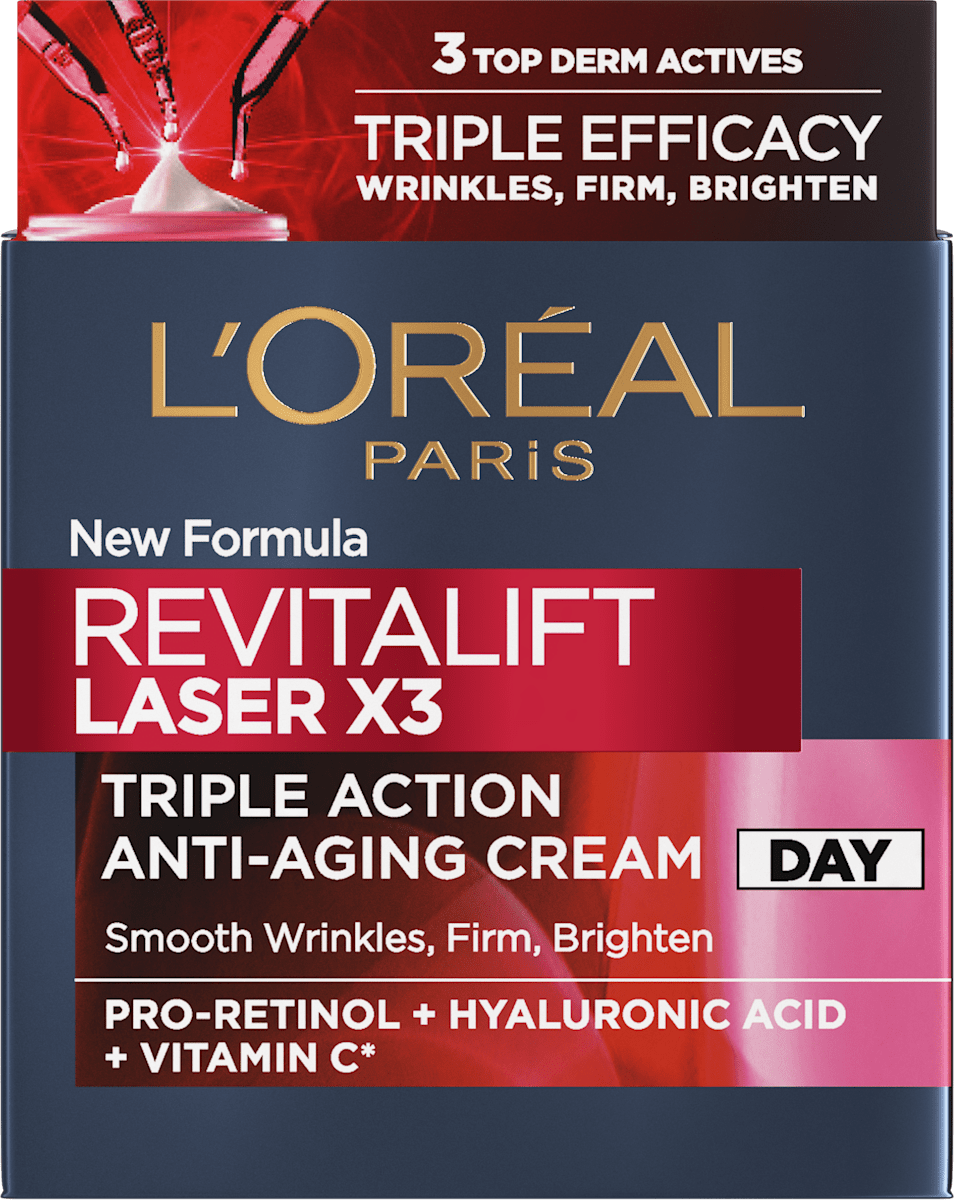 L'ORÉAL PARiS REVITALIFT Revitalift Laser x3 cremă de zi, 50 ml