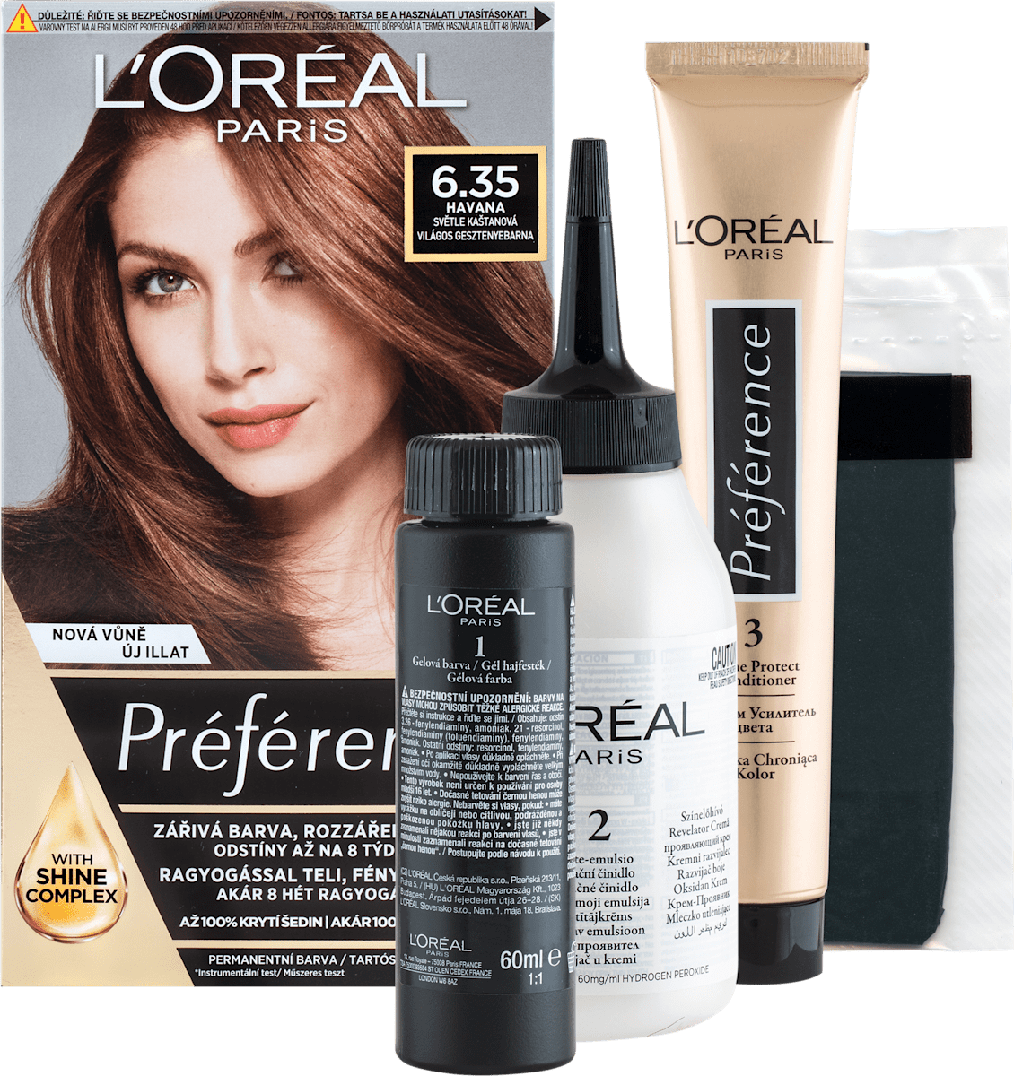 L'ORÉAL PARiS PRÉFÉRENCE Vopsea permanentă 6.35, 1 buc dm.ro