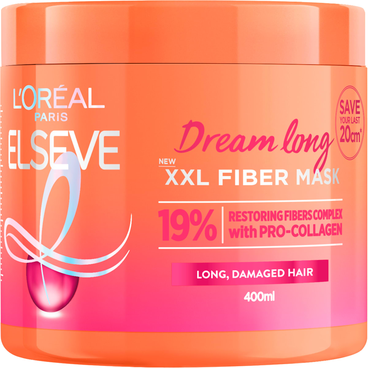 L'ORÉAL PARiS ELSEVE Dream long XXL Fiber maska za kosu, 400 ml | dm.rs