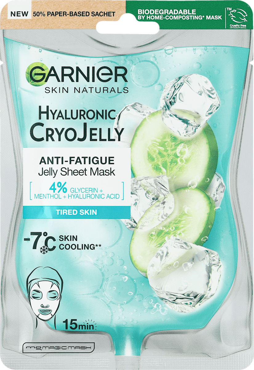 GARNIER SKIN NATURALS Шийт маска за лице Hyaluronic Cryo Jelly Anti ...