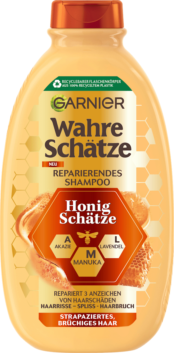 Garnier Wahre Schätze Shampoo Honig Schätze 400 ml – Akazienhonig & Bienenwachs | Purbesa Care