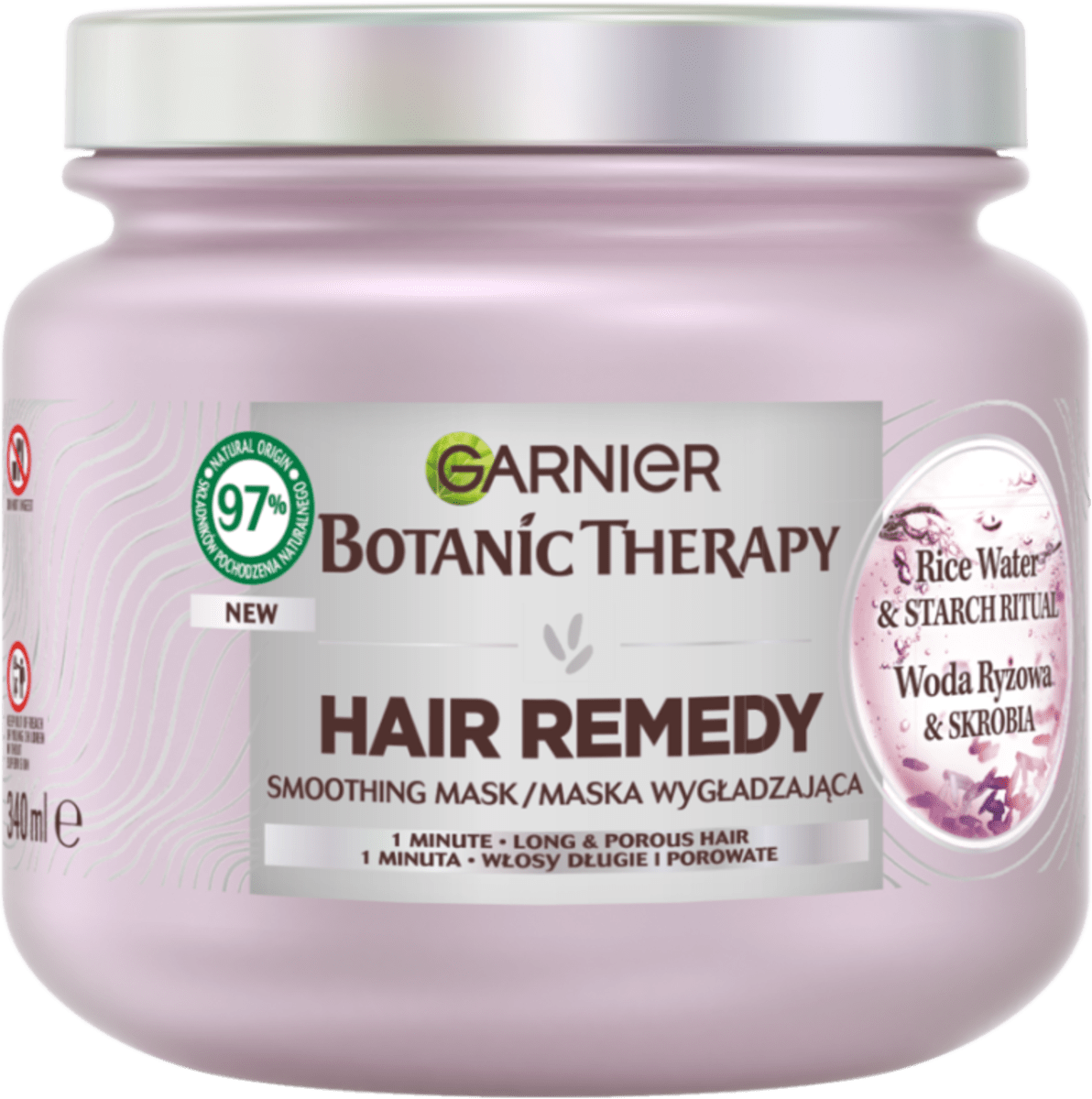 GARNIER BOTANIC THERAPY Mască pentru părul lung Rice Water, 340 ml