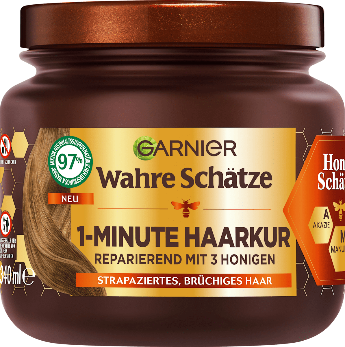 Wahre Schätze Haarkur 1-Minute Honig Schätze, 340 ml dauerhaft günstig online kaufen | dm.de