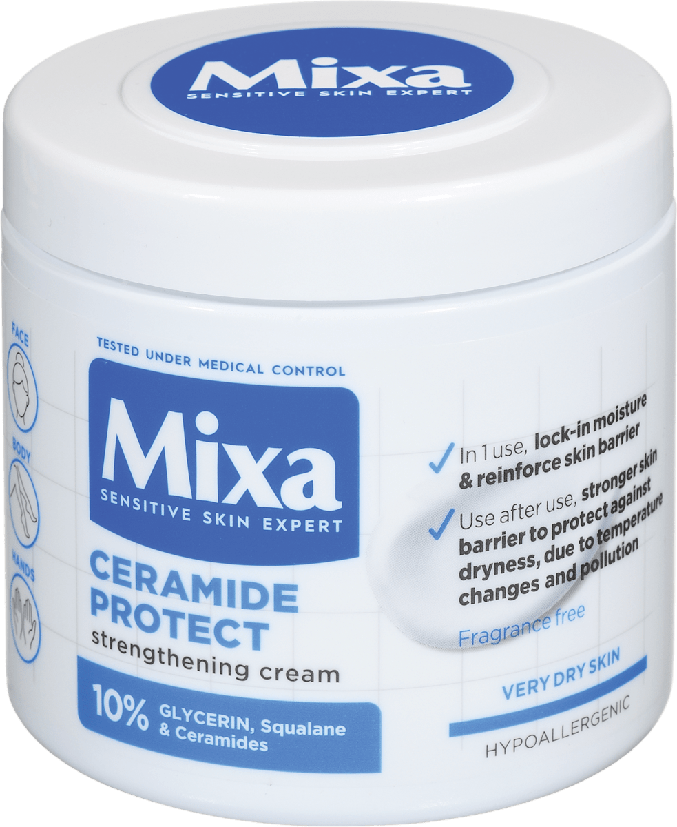 Mixa Večnamenska krema Ceramide Protect za telo, obraz in roke, 400 ml ...
