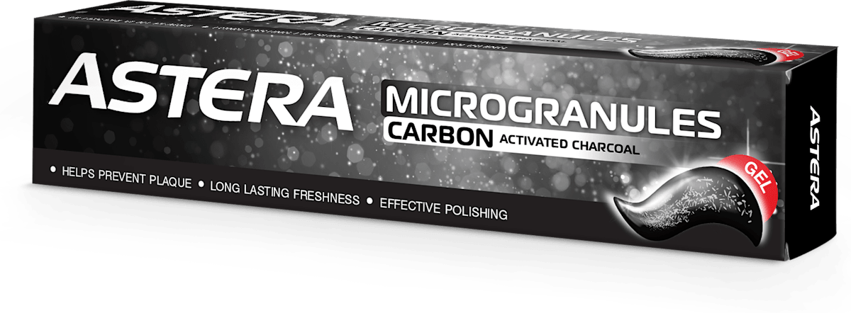 ASTERA Паста за зъби Microgranules Carbon, 75 ml | dm България