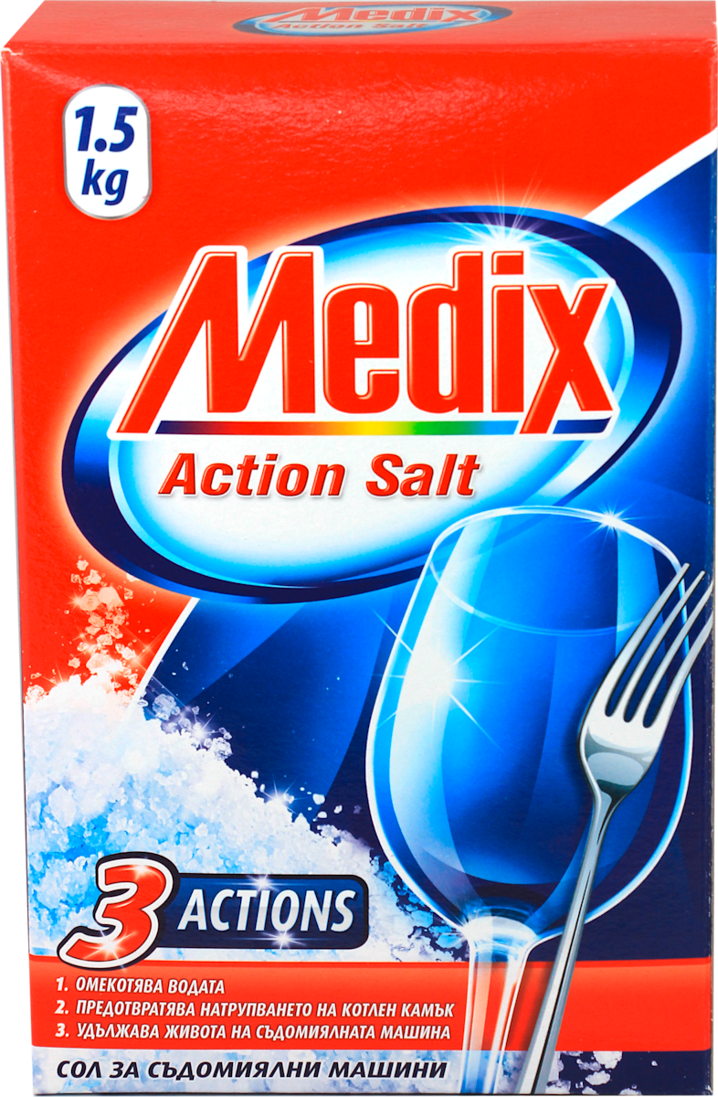 Medix Сол за съдомиялна Action Salt, 1,5 kg | dm България