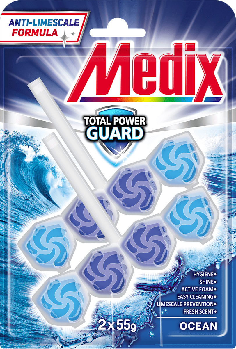 Medix Тоалетно блокче Total Power Guard Океан, 2 бр., 110 g | dm България