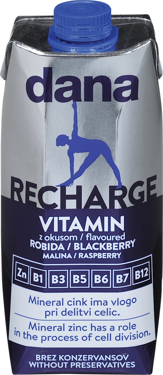 DANA Pijača Recharge Vitamin z okusom robide in maline, 750 ml | dm.si