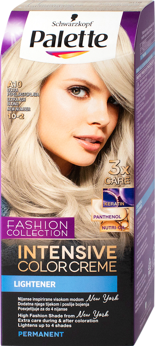 Palette INTENSIVE COLOR CREME Vopsea permanentă A10 (10-2) Blond Ultra ...