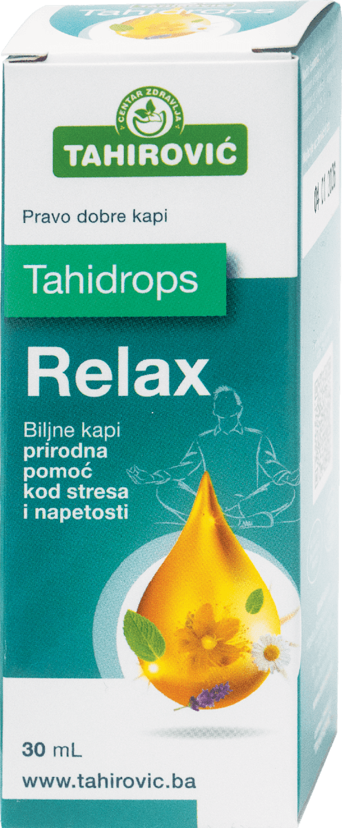 TAHIROVIĆ Tahidrops Relax Biljne kapi za smirenje i nesanicu, 30 ml ...