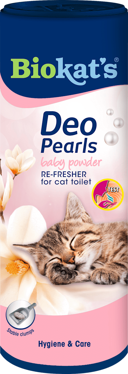 Katzenstreu Deo Pearls, Baby Puder Duft, 700 g