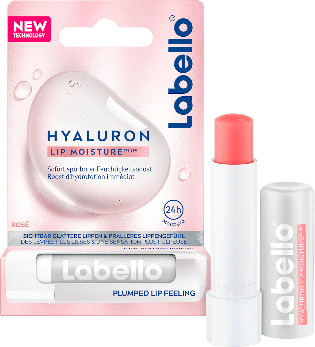 Labello Lippenpflege Stift Hyaluron Lip Moisture Rosé, 5,2 g | dm.at