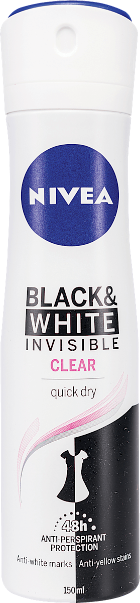 NIVEA Deodorant spray black&white clear, 150 ml | dm.ro