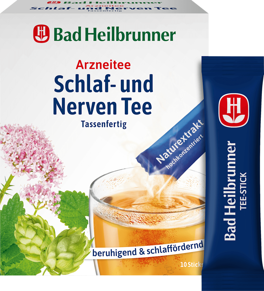 Bad Heilbrunner Arzneitee, Schlaf- & Nerven Tee (10 Sticks), 10 g ...