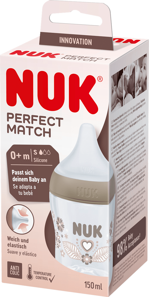NUK Perfect Match Babyflesjes En Fopspeenset 0 6 Maanden 3 X Antikrampjesflesjes 150 Ml 260 Ml 1 Fopspeen Disney Mickey Mouse 4 Stuks 3037040161