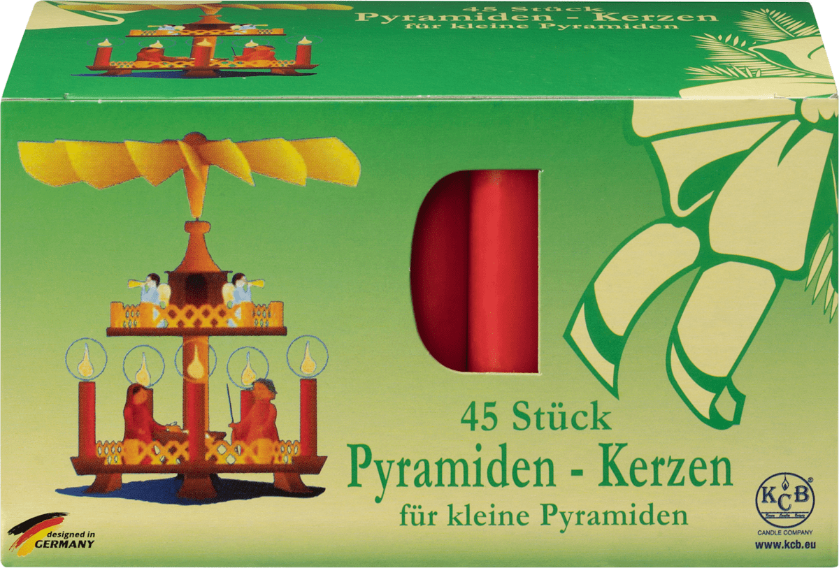 Pyramidenkerzen 14/70, rot (Verteilung 60/40), 45 St