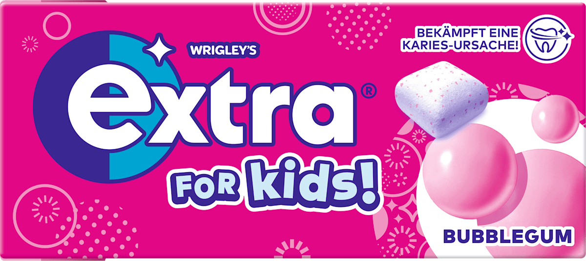 Kaugummi, Extra for Kids Bubblegum, zuckerfrei, 8 St